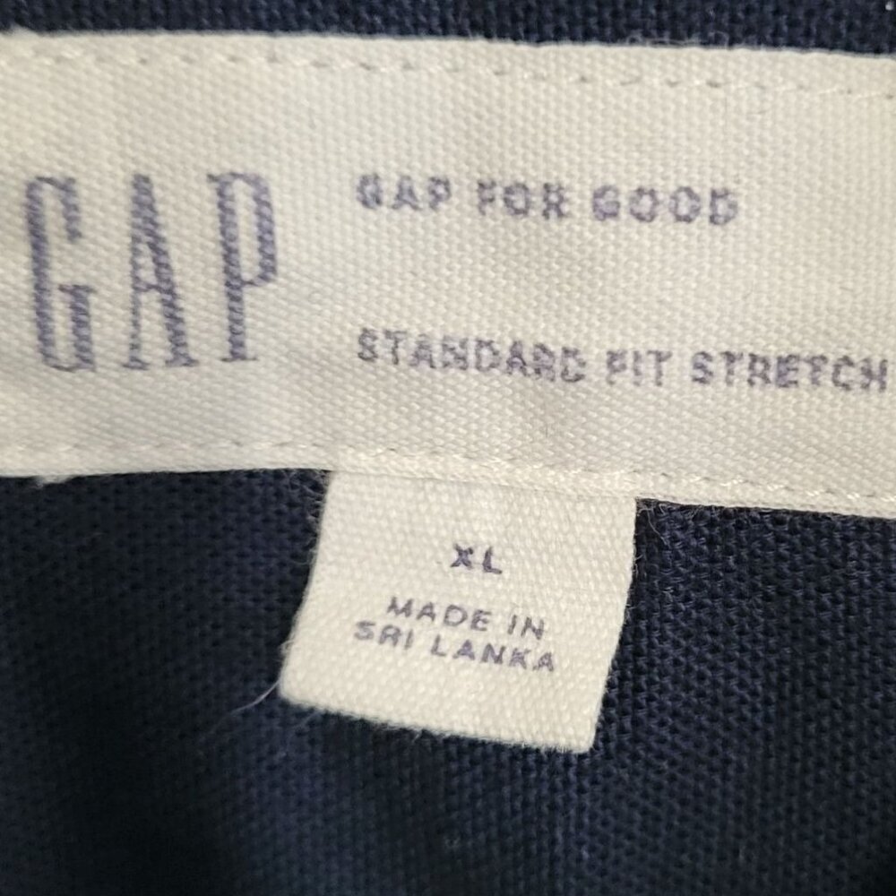 Gap Men's Half Sleeve button down shirt Navy size XL - Picture 5 of 9